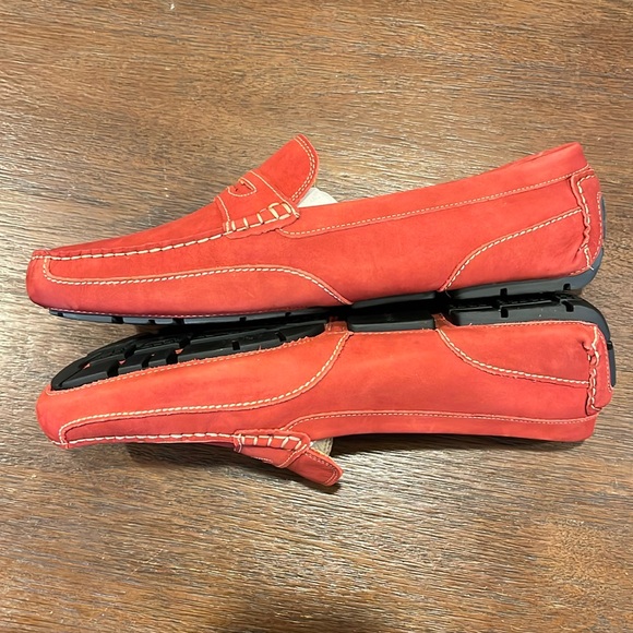 Men’s brand new suede loafers Rockport OP Penny Red - Picture 1 of 5